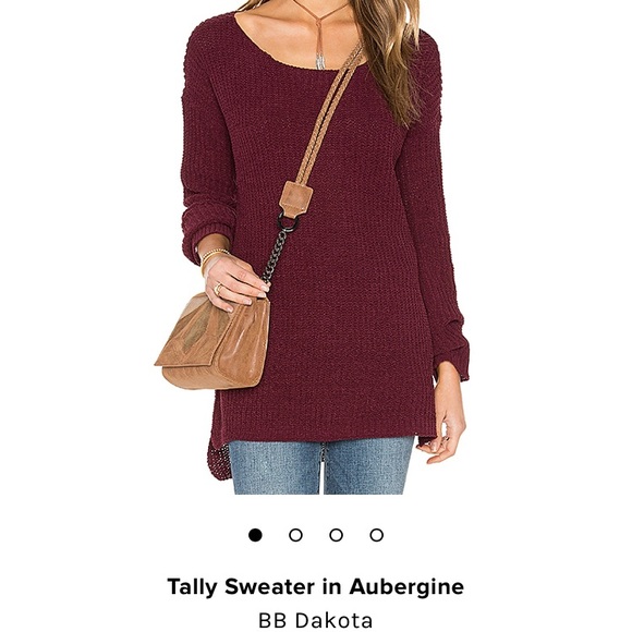 BB Dakota Sweaters - BB Dakota Maroon Sweater